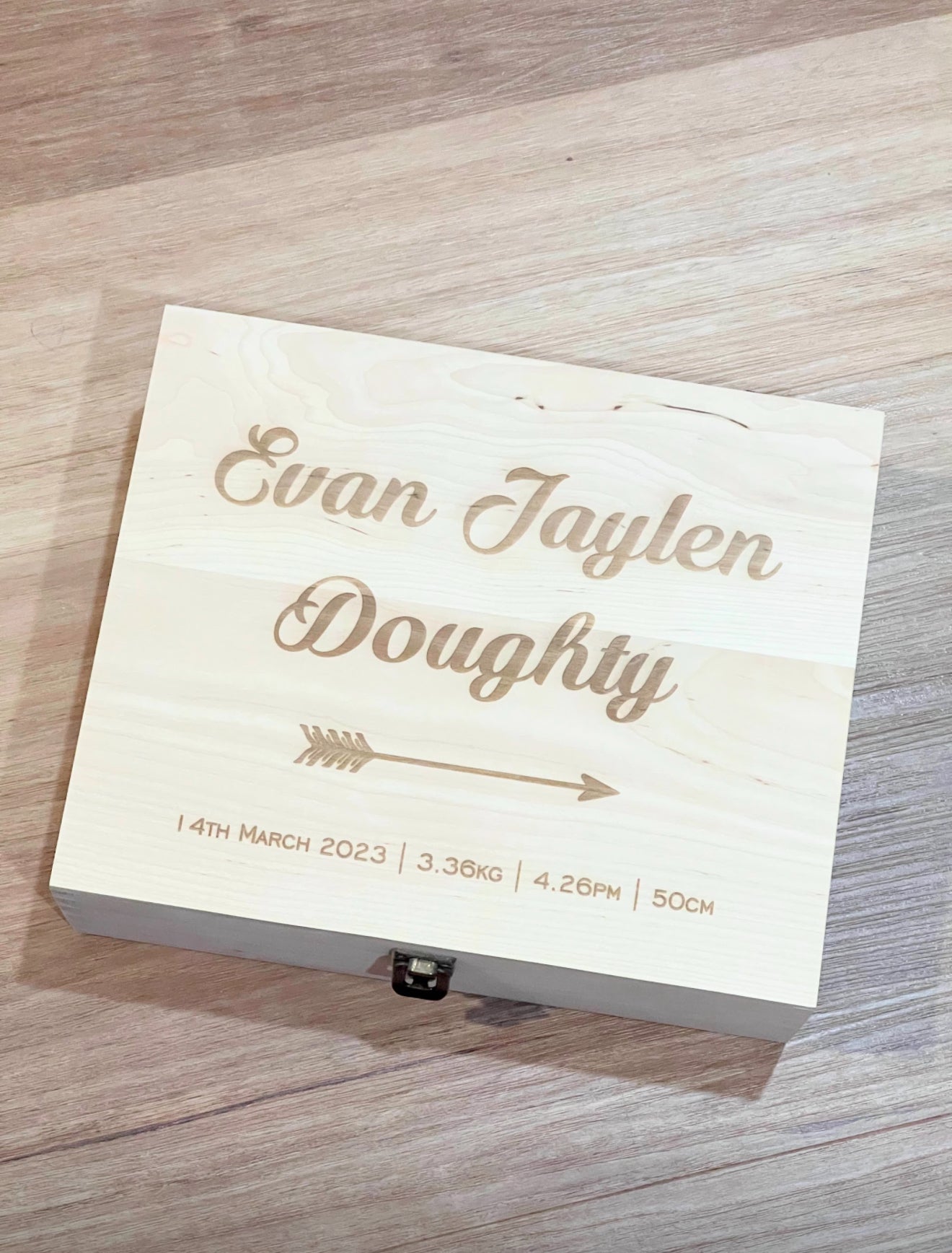 Personalised Wedding Wishing Well Box - Laser Engraved Wooden Card Box