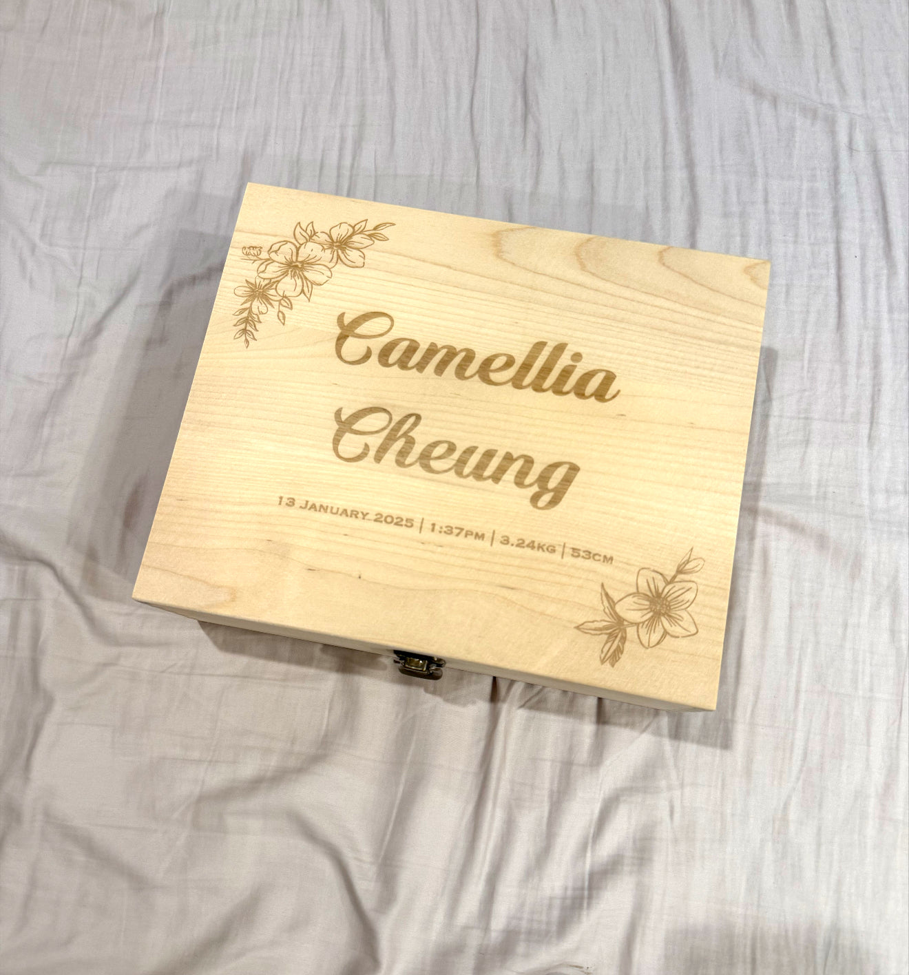 Personalised Wedding Wishing Well Box - Laser Engraved Wooden Card Box