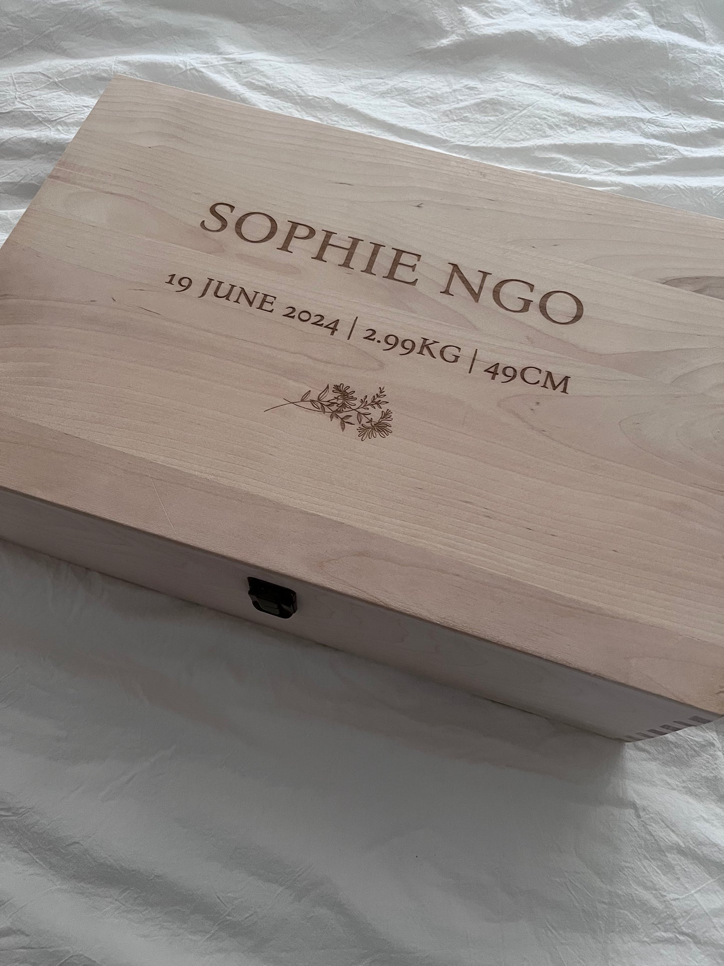 Personalised Wedding Wishing Well Box - Laser Engraved Wooden Card Box