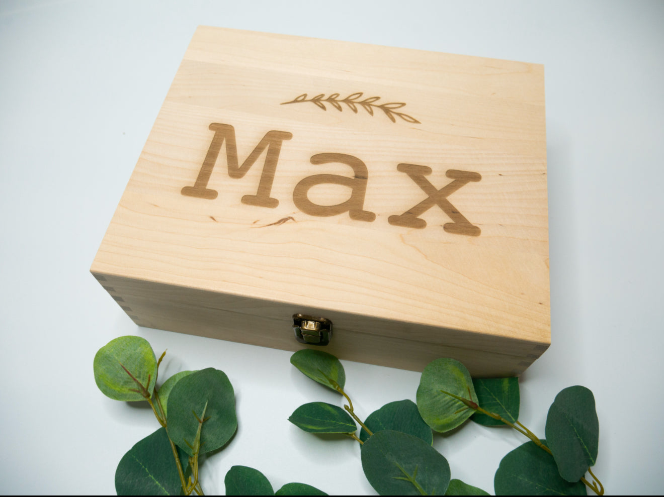 Personalised Wedding Wishing Well Box - Laser Engraved Wooden Card Box