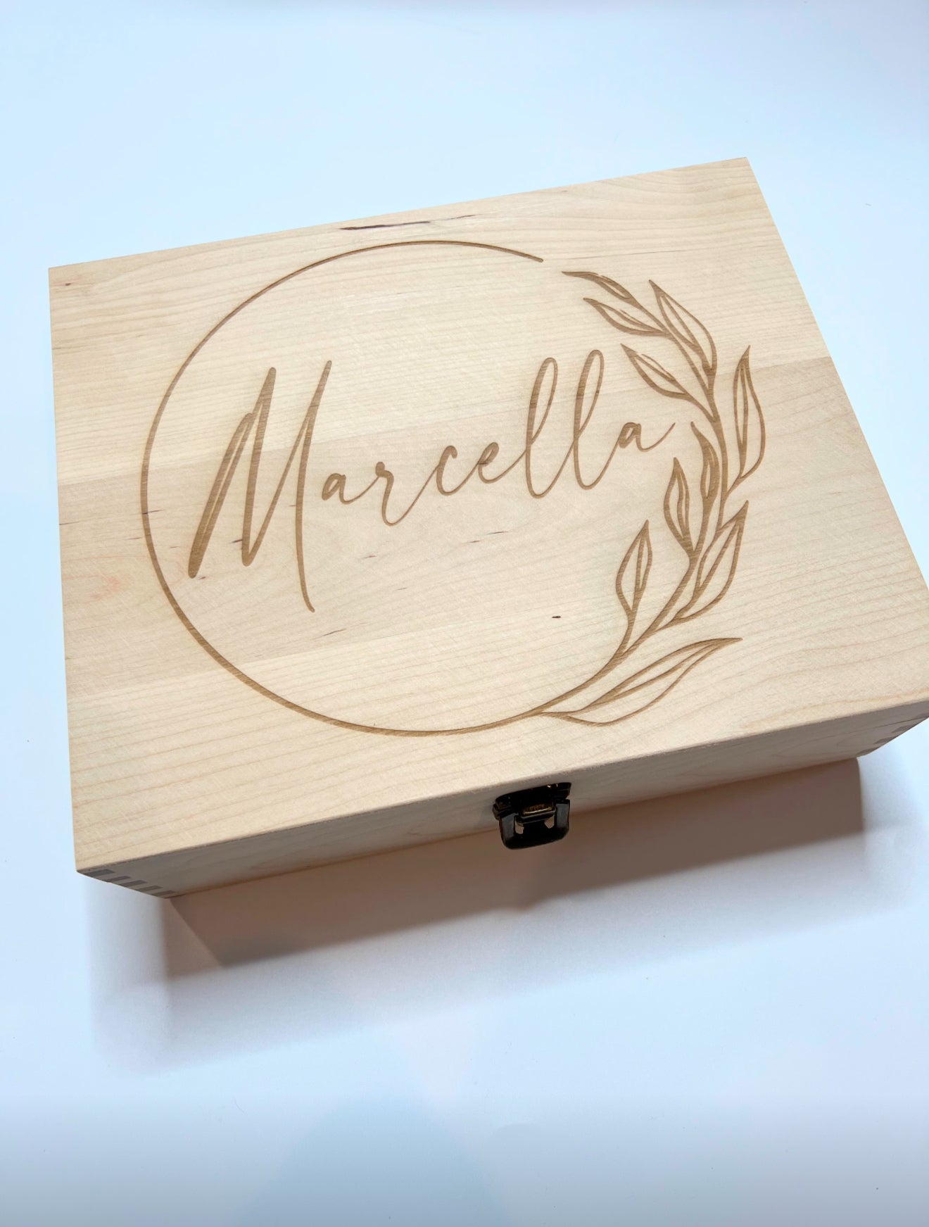 Personalised Wedding Wishing Well Box - Laser Engraved Wooden Card Box