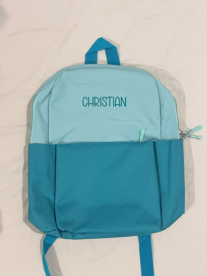 Personalised Toddler Canvas Adventure Backpack - Embroidered Name Daycare Bag