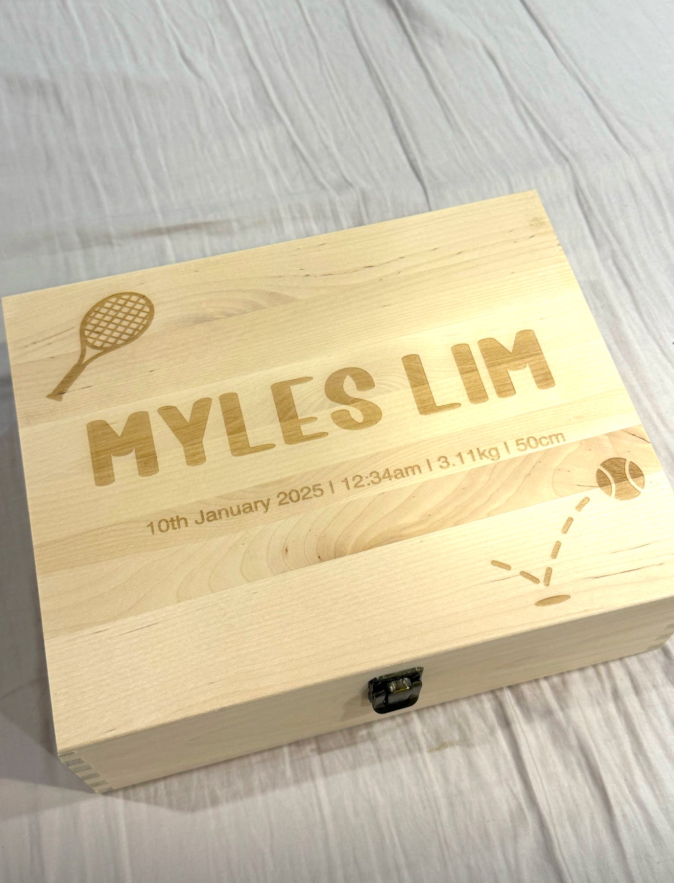 Personalised Wedding Wishing Well Box - Laser Engraved Wooden Card Box