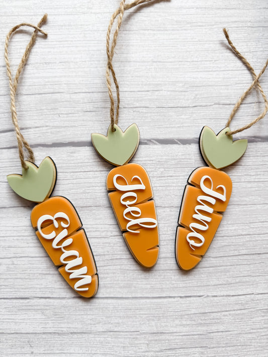 Easter Carrot Bag Tag - Style #1