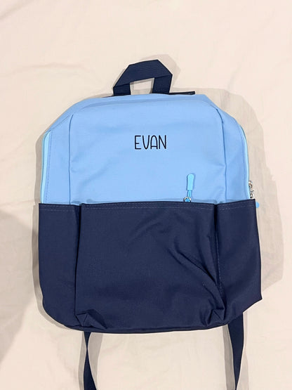 Personalised Toddler Canvas Adventure Backpack - Embroidered Name Daycare Bag