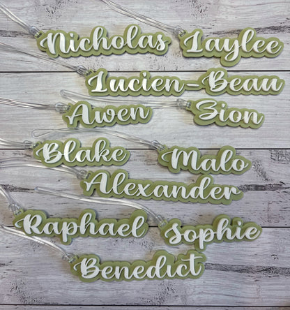 Personalised Acrylic Name Bag Tags - Backpack, Lunch Bag & Luggage Tags for Kids