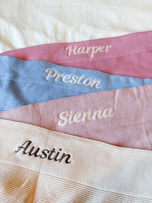 Personalised Knitted Blanket