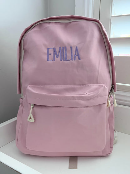 Personalised Nylon Kids Backpack - Lightweight Daycare & Swim Bag