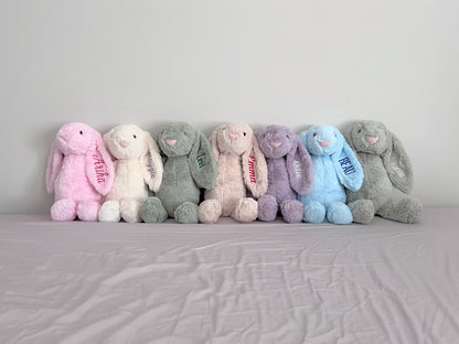 Personalised Plush Bunny Rabbit - Embroidered Name Soft Toy