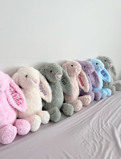 Personalised Plush Bunny Rabbit - Embroidered Name Soft Toy