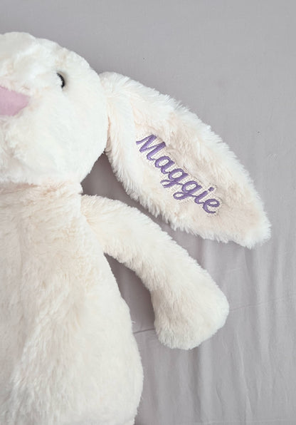 Personalised Plush Bunny Rabbit - Embroidered Name Soft Toy