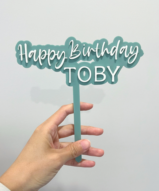 Happy Birthday cake topper