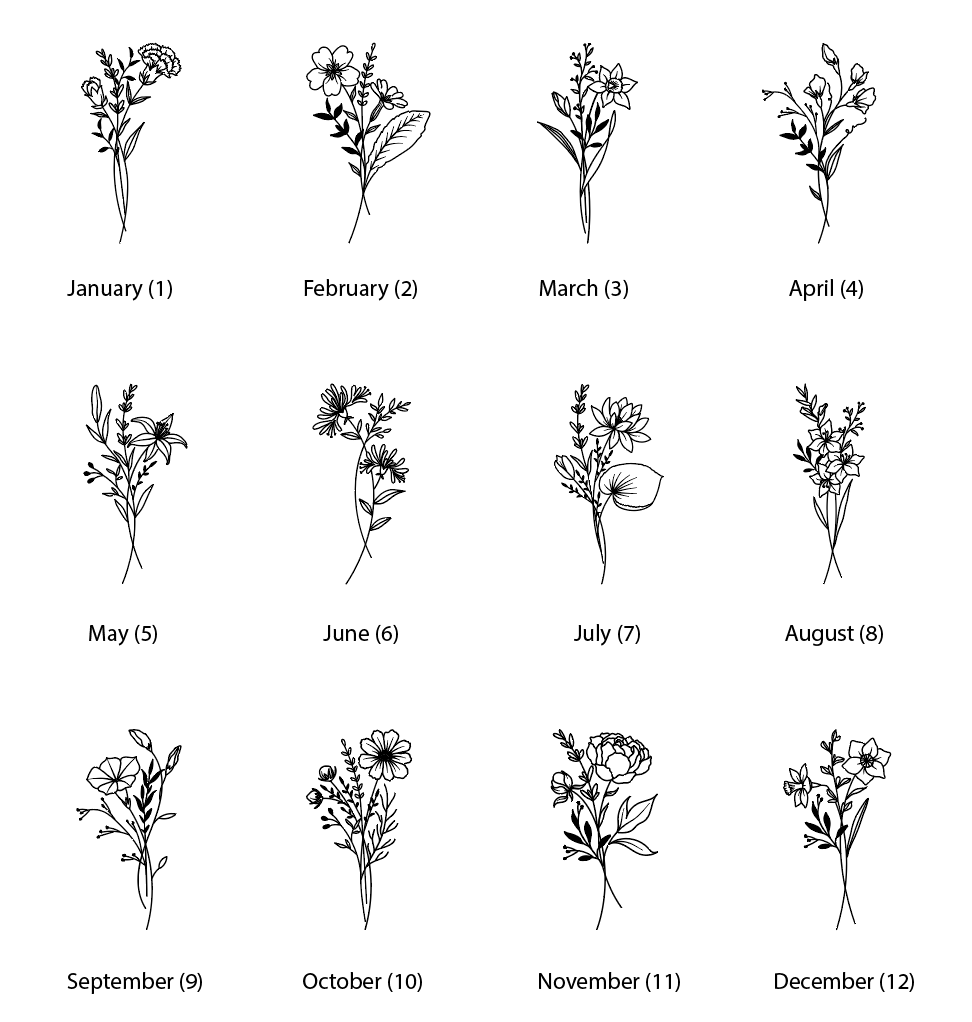 Newborn Welcome Disc | Birth Flower | Name Announcement Card